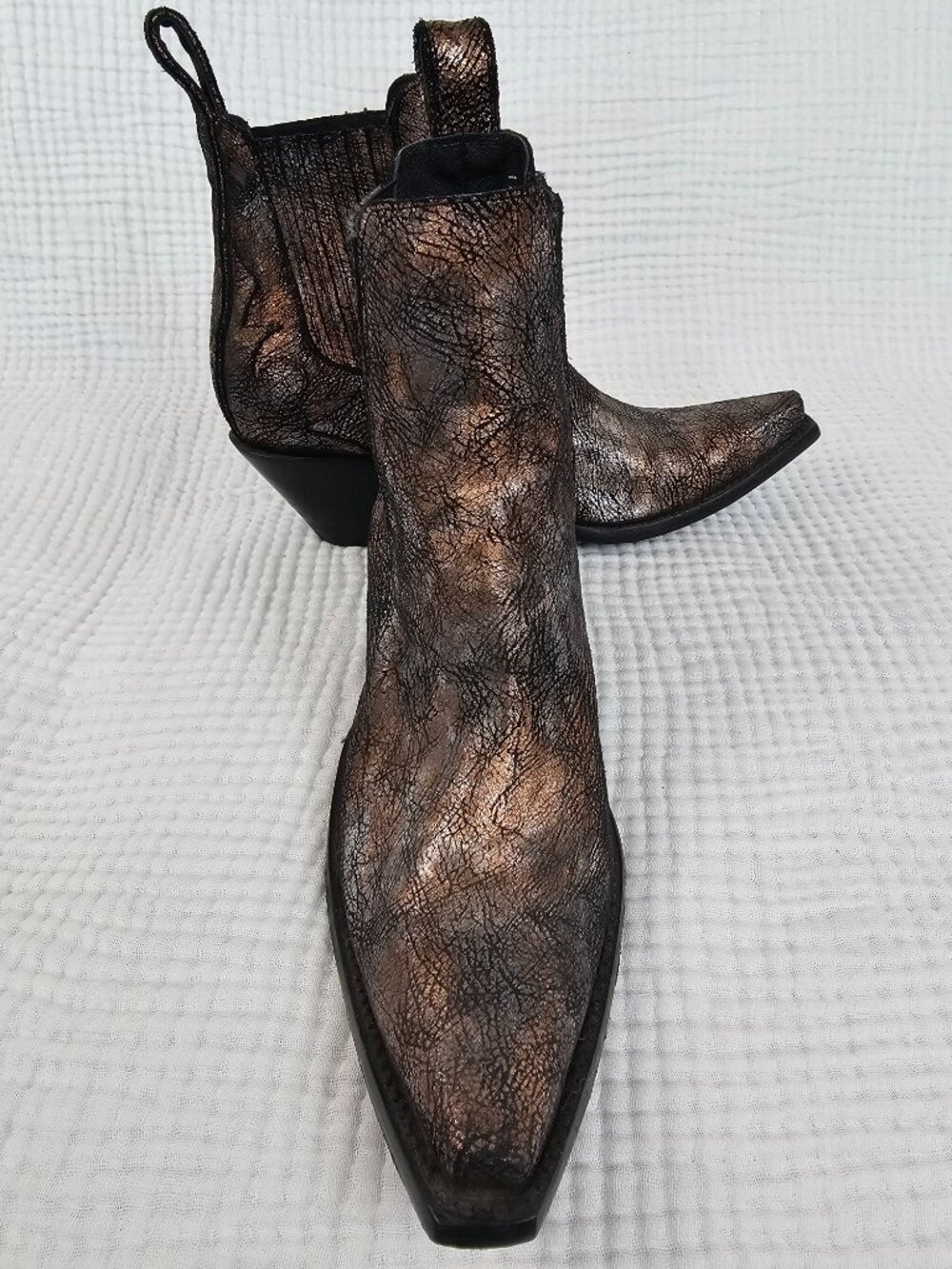 Old Gringo Shayana Shortie Boot | Metallic Bronze | Women's 8 | Like New - Picture 7 of 9